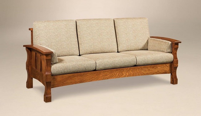 All wood store sofa