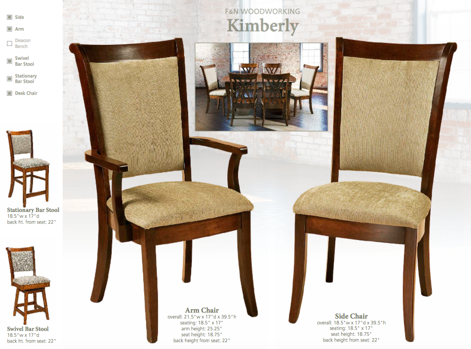 wooden dining chairs