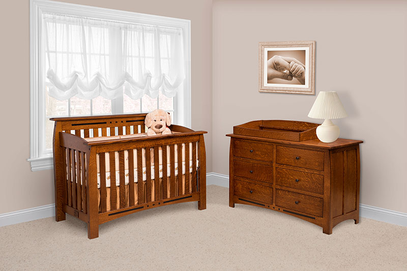 Cherry wood shop baby crib